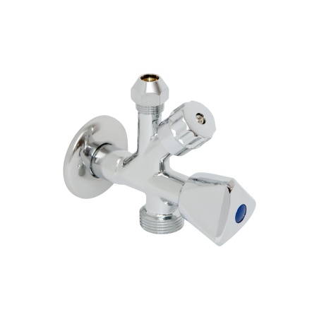 SAMTEK rohový ventil pre pračku a WC 1/2"x3/8"x3/4"